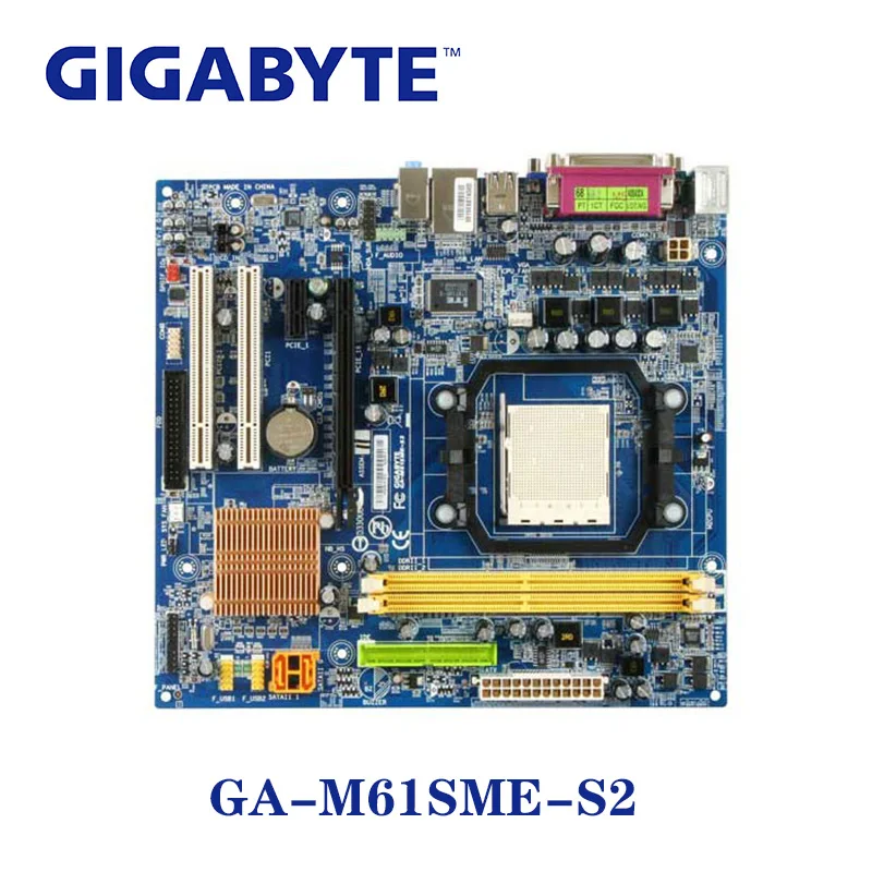 

Socket AM2 For NVIDIA GeForce 6100 Gigabyte GA-M61SME-S2 Motherboard DDR2 8GB GA M61SME S2 Desktop Systemboard MicroATX Used