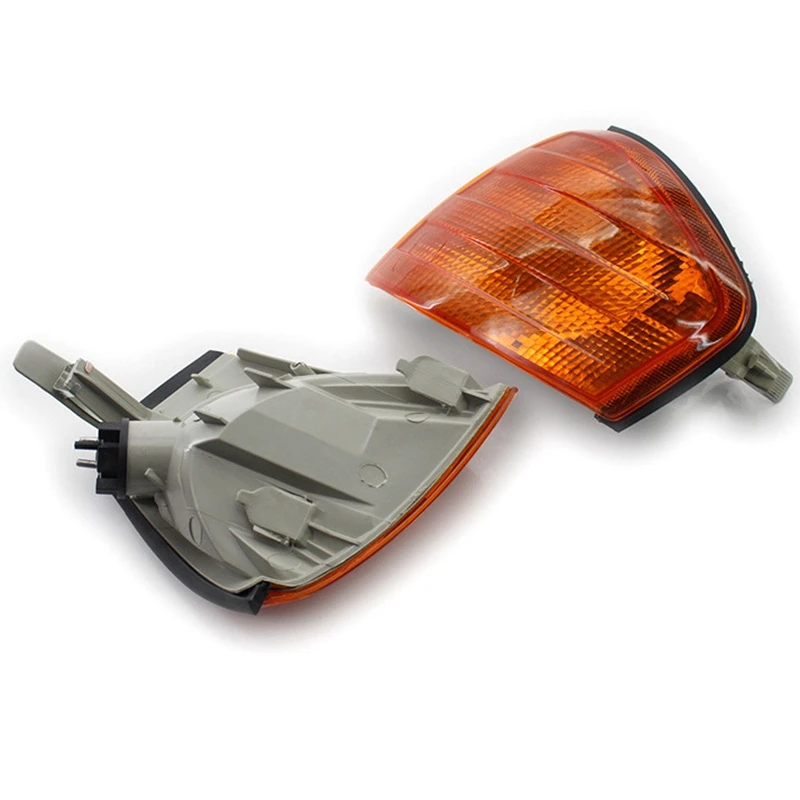 

DHBH-1 Pair Front Left+Right Amber Corner Lights Turn Signal Lights for Benz C Class W202 1994-2000 2028261143 2028261243