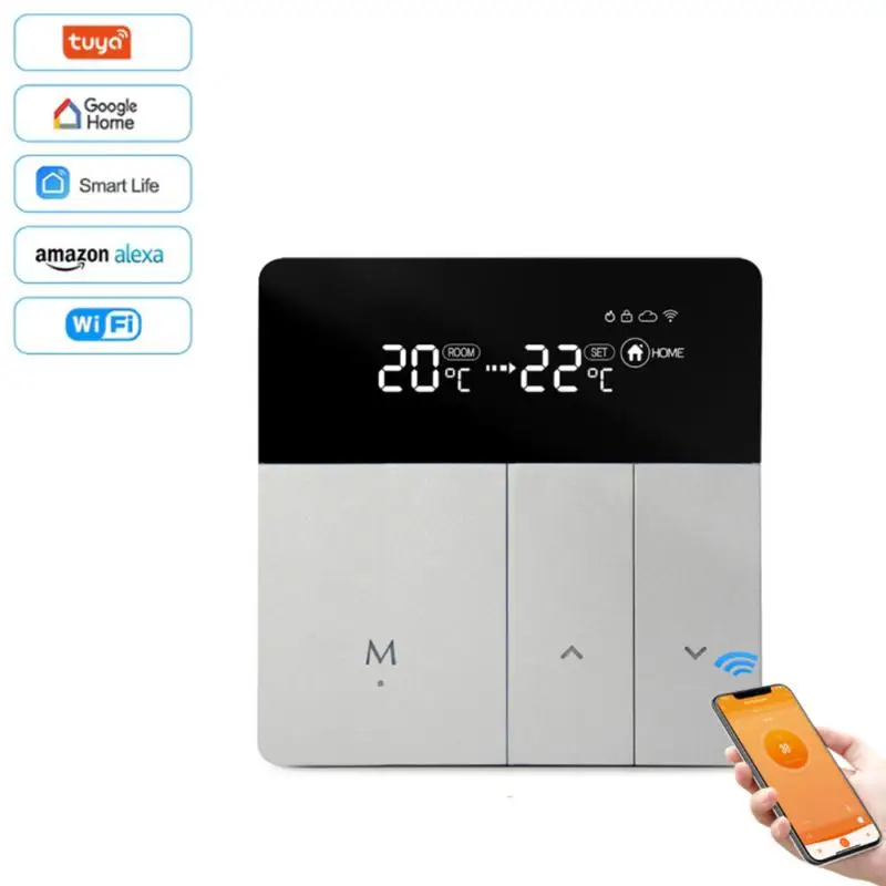 

Tuya WiFi Smart Thermostat Electric Floor Heating Water/Gas Boiler Programmable Temperature Controller Panel Alexa Google Home