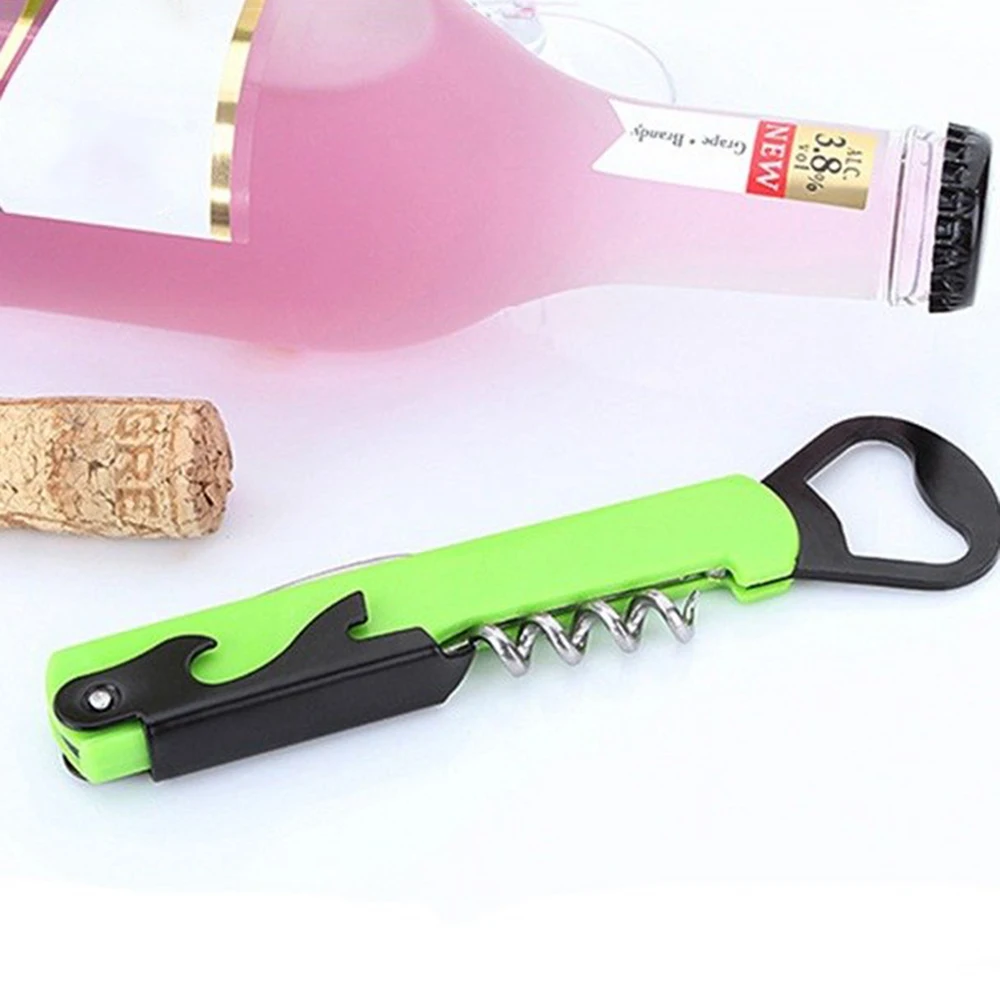 4 in1 Stainless Steel Wine Beer Bottle Opener Corkscrew Multifunction Portable Wine Opener Kitchen Bar Tools Accessories