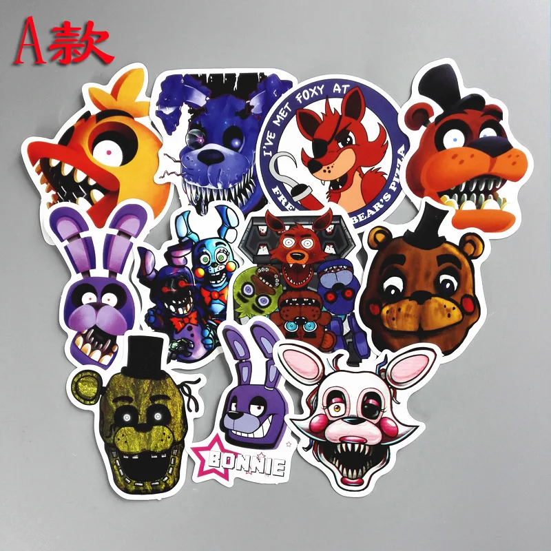 11 шт/1 лот Fnaf пять ночей у Фредди велосипед автомобиль Ноутбук Граффити наклейки
