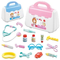 doctor set medical box hospital accessories stethoscope handbag 15pcslot mini doctor tools toys for kids