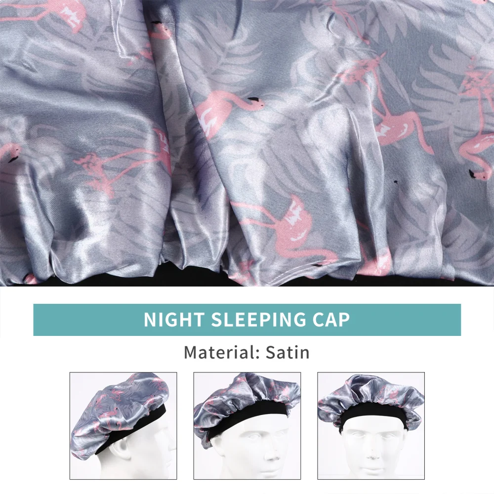 

2pcs Bonnet Sleeping Caps Hair Protection Hats Wide Rim Hat Hair Accessories
