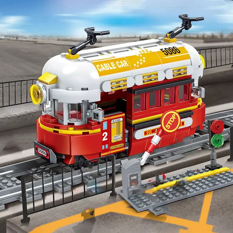 361 шт маленький поезд строительные кабель движения автомобиля и включите блоки