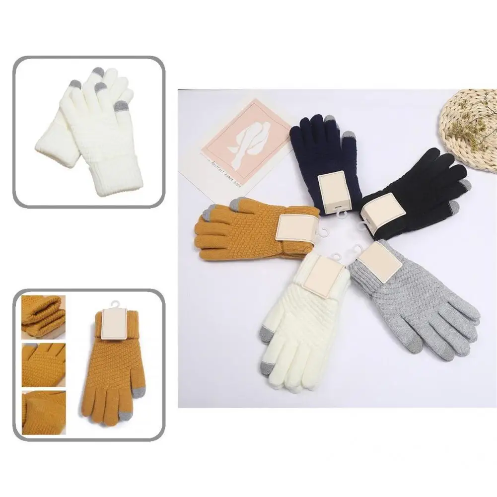 

Touch-screen Friendly 1 Pair Great Warm Thick Touch Screen Gloves Compact Snow Gloves Well-fitted for Home