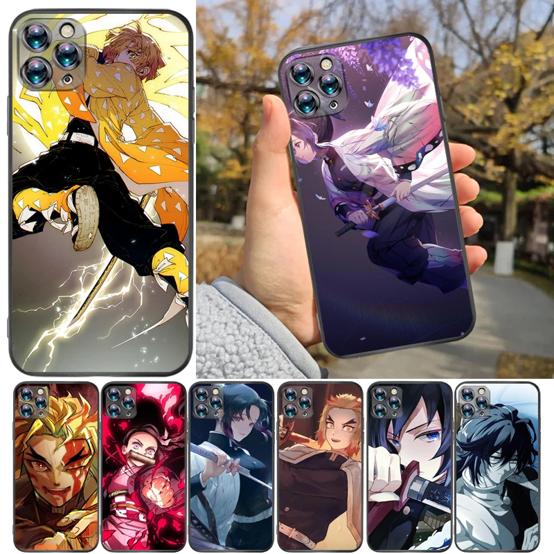 

Demon Slayer Agatsuma Zenitsu Kamado Nezuko Kimetsu No Yaiba Kamado Tanjirou Phone Case For iPhone 7 8 6 6S Plus Cases Carcasa