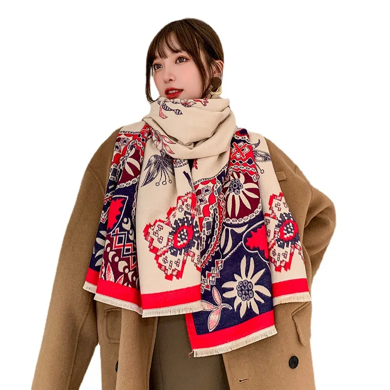 

Модный кашемировый шарф 2022, уличные шарфы, женские роскошные зимние шали и палантины из пашмины, женское одеяло, палантины, хиджаб