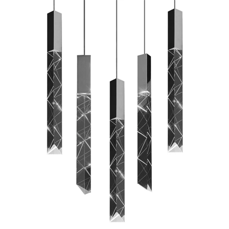 Светодиодный хрустальный подвесной светильник современный кухонный лофт лампа