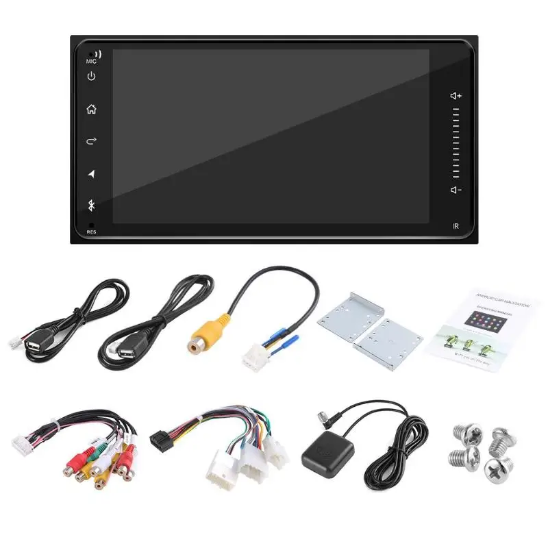 7 дюймов 2 DIN Android 8,1 1+ 16G HD 12V сенсорный экран стерео bluetooth USB gps Navi MP5 мультимедийный плеер FM радио для Toyota
