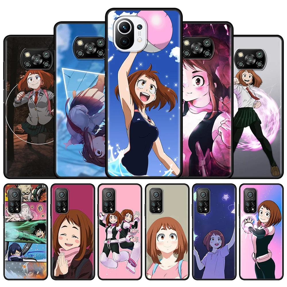 

My Hero Academia Ochaco Uraraka Silicone Case For Xiaomi Mi 10T Pro 11 Lite 5G 9T Note 10 11 10 Lite 10T A2 CC9 CC9E Back Cover