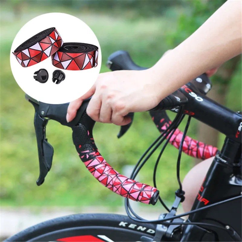 

Road Bike Handlebar Tape Cork EVA PU Bicycle Bar Tape Professional Cycling Damping Anti-Vibration Wrap with 2 Bar Plug Bike Tape