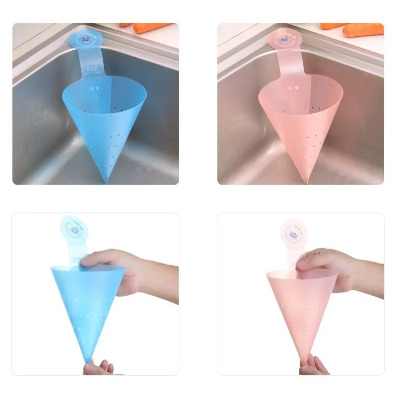 

Kitchen Filter Garbage Waste Trash Suction Food Snacks Basket Filter Stopper Triangular Strainer Wash Accessories