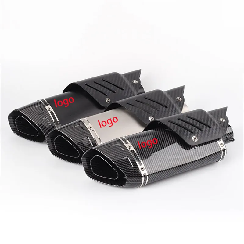 Мотоциклетный глушитель для выхлопной трубы 51 мм с крышкой из углеродного