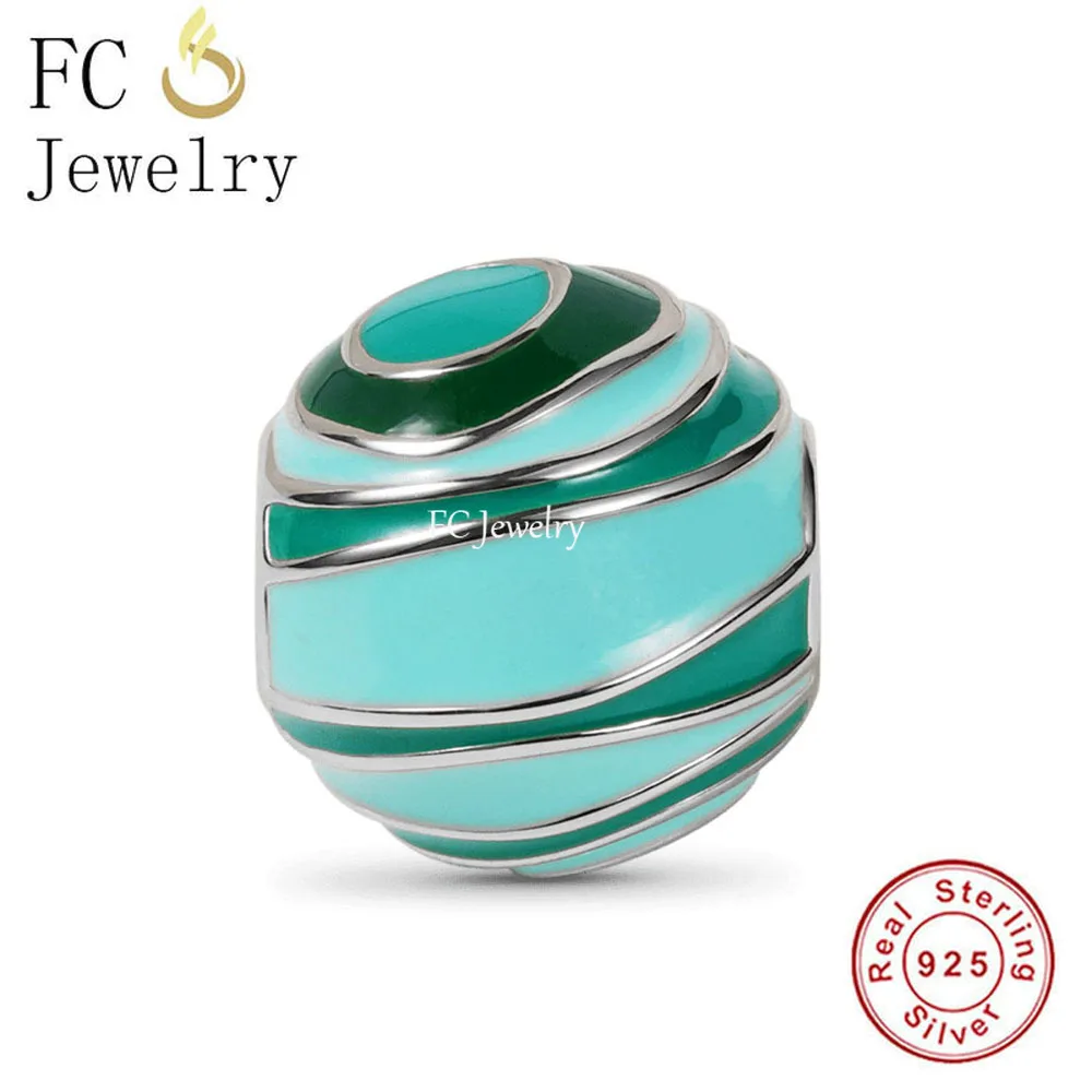 

FC Jewelry Fit Original Charms Bracelet Real 925 Sterling Silver Enamel Uranus Universe Bead For Making Women Berloque 2022 New