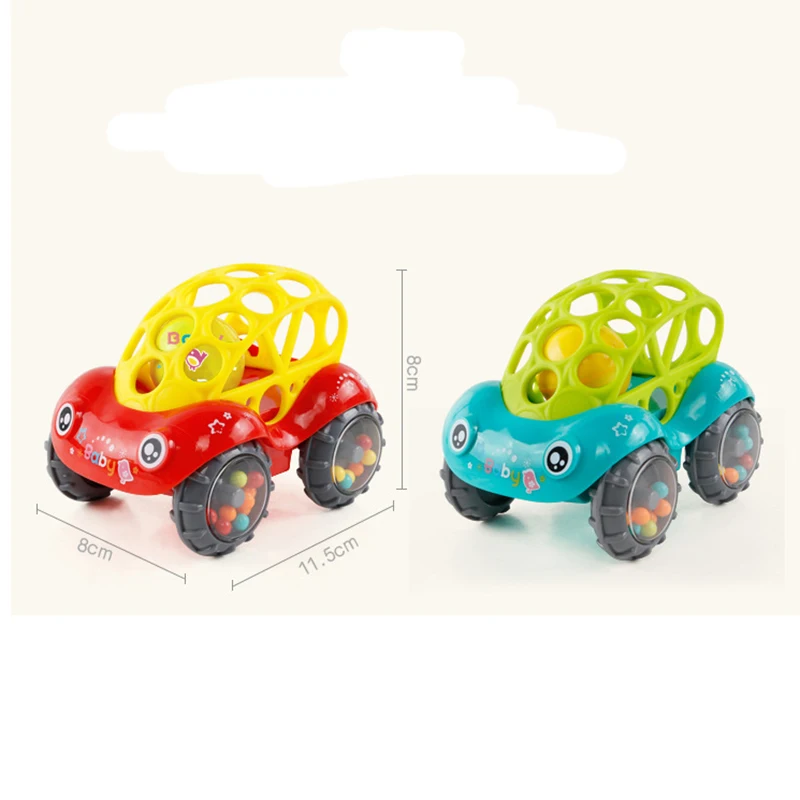 

Baby Plastic Non-toxic Colorful Animals Hand Jingle Shaking Bell Car Rattles Toys Music Handbell for Newborns Kids Color Random