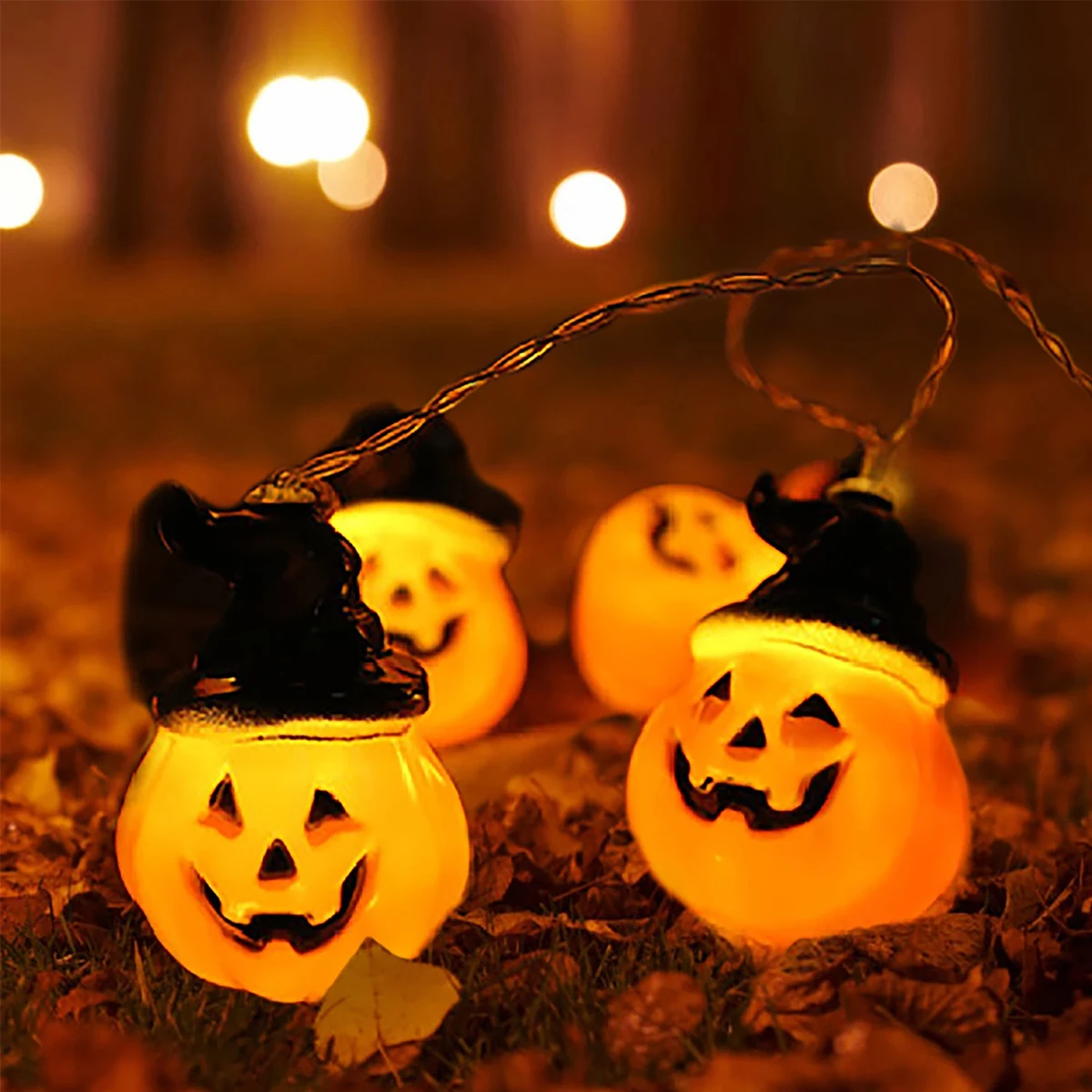 

3M 20LED Halloween Pumpkin LED String Lights Lamp DIY Hanging Horror Halloween Decoration For Home Party Garland Light Ornament