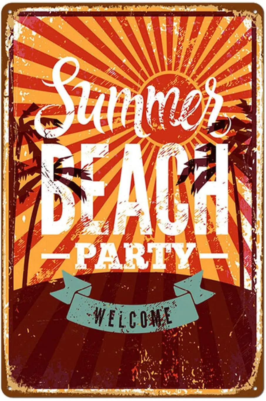 

Металлические знаки, гавайская доска для серфинвечерние тажная настенная живопись, настенное искусство, подходит для улицы, бара, кафе, укр...