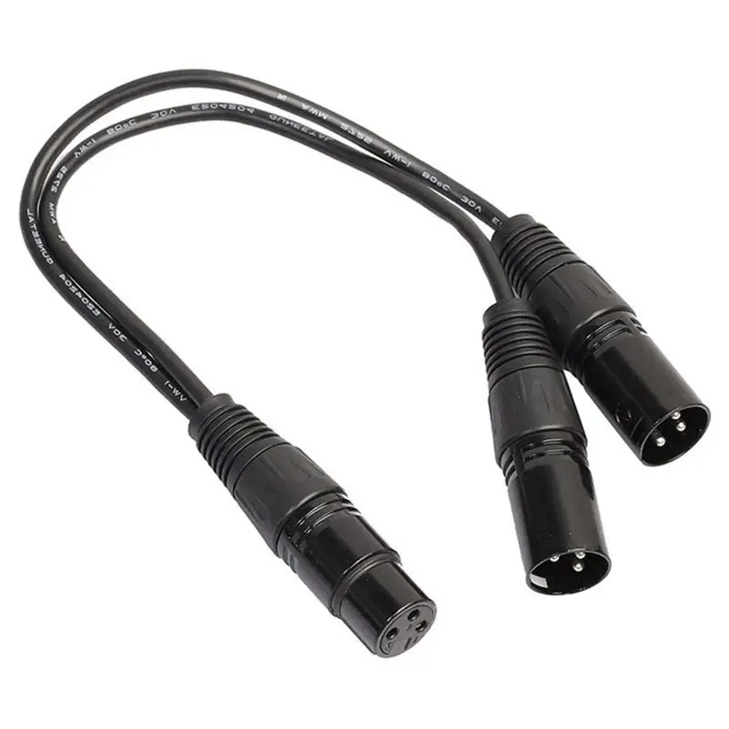 3 контактный гнездовой разъем XLR на двойной 2 Штекерный Y образный разветвитель