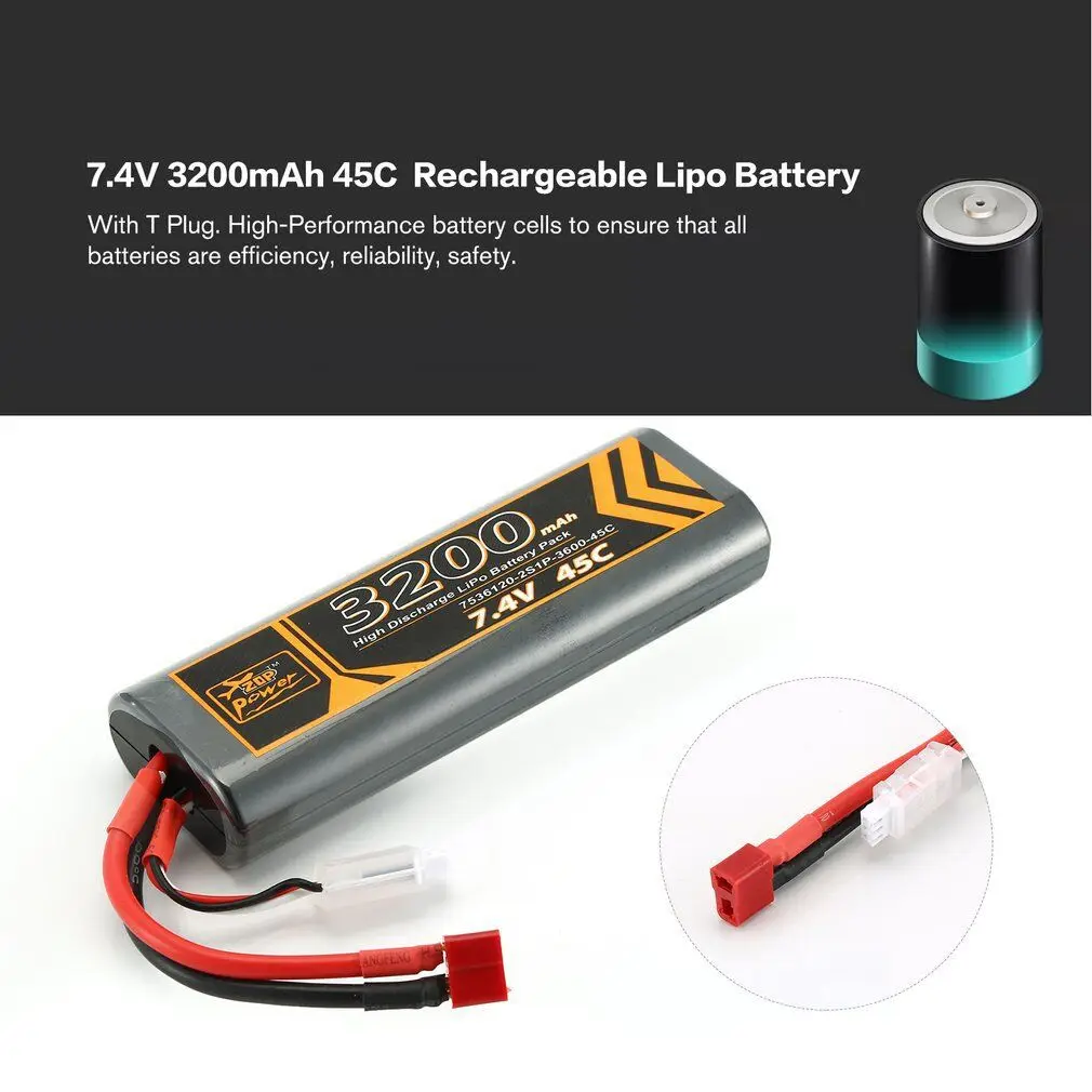 

13 years ZOP model aircraft battery factory RC3200mAh7.4V11.1V45C polymer high-rate round shell car battery