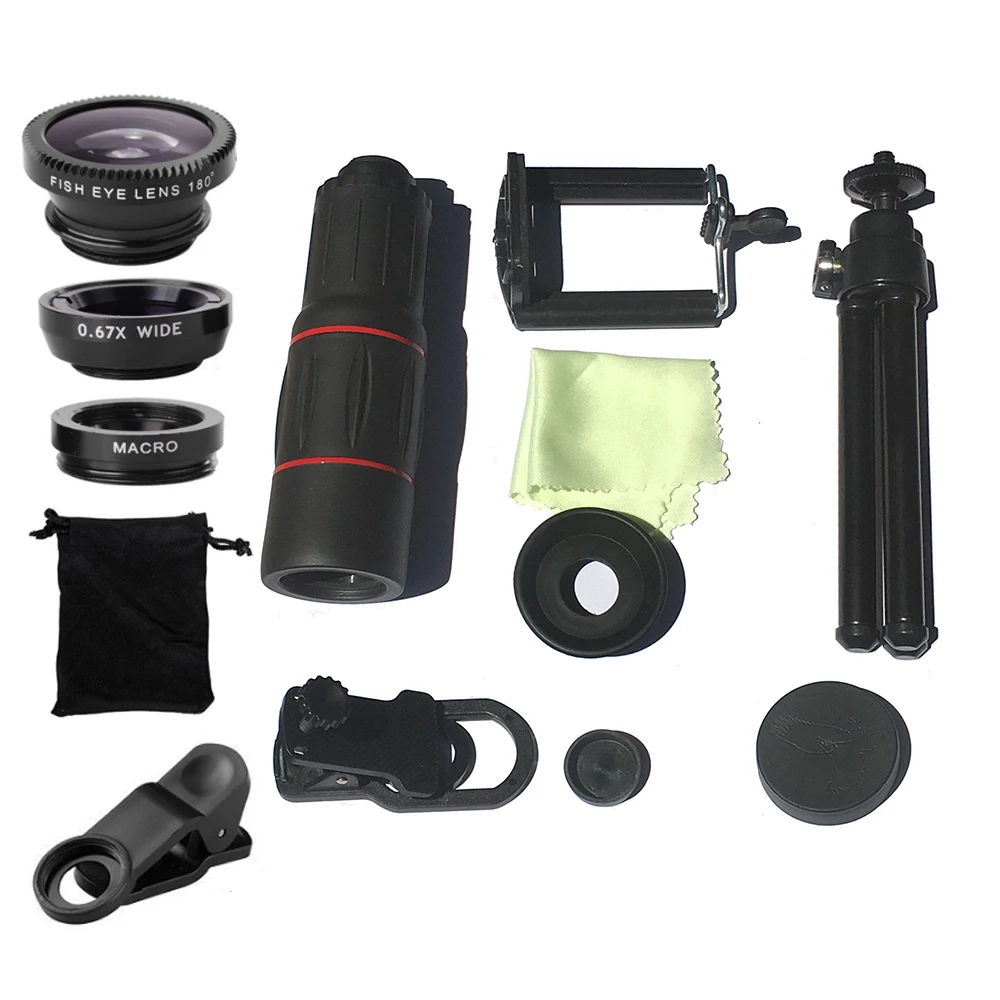 Мобильный телефон TOKOHANSUN универсальный зум-объектив с телескопом 18x + Штатив для