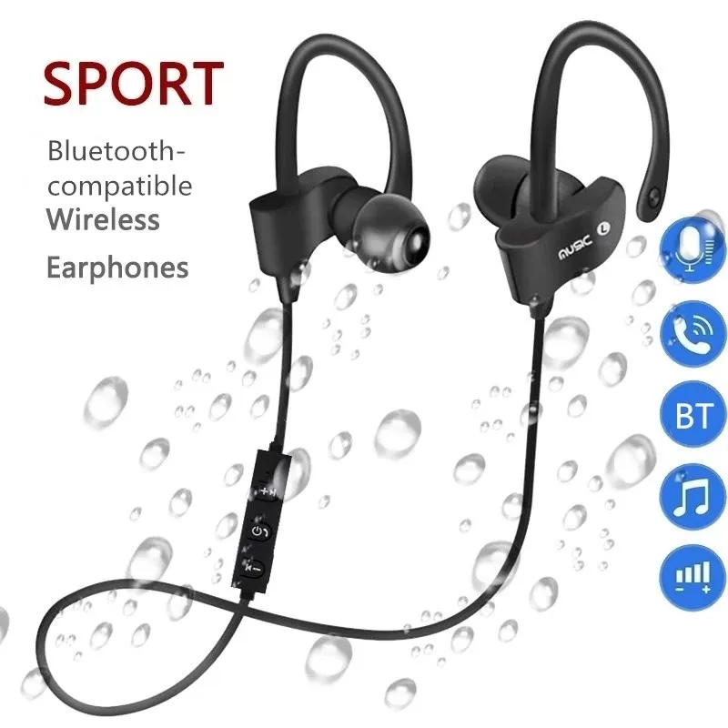 

New Wireless Bluetooth Earphones Earloop Headphones Fone de ouvido Music Sport Headset Gaming Handsfree For All Smart Phones