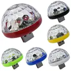 Миниатюрный светодиодный сценический мини-светильник с голосовым управлением и USB, 3 цвета, автомобильный светильник для дома, вечеринки, клуба, DJ-лампа, товары для авто