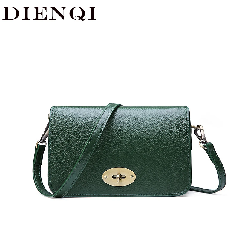 DIENQI Vintage Small Women Handbags New Fashion Female Genuine Leather Shoulder Messenger Bag Lady Crossbody Bag for Women