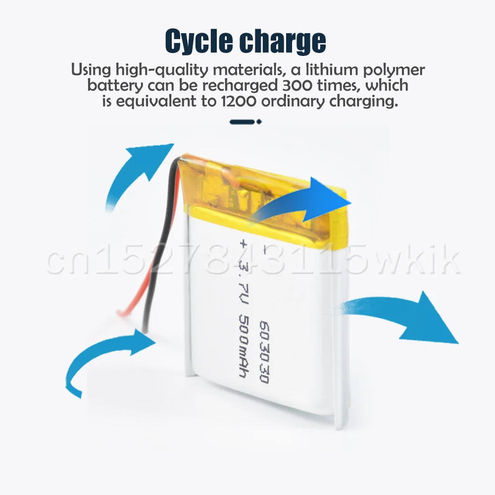 603030 3 7 V 500mAh литиевая полимерная аккумуляторная батарея для GPS MP3 MP4 MP5 LED гарнитура