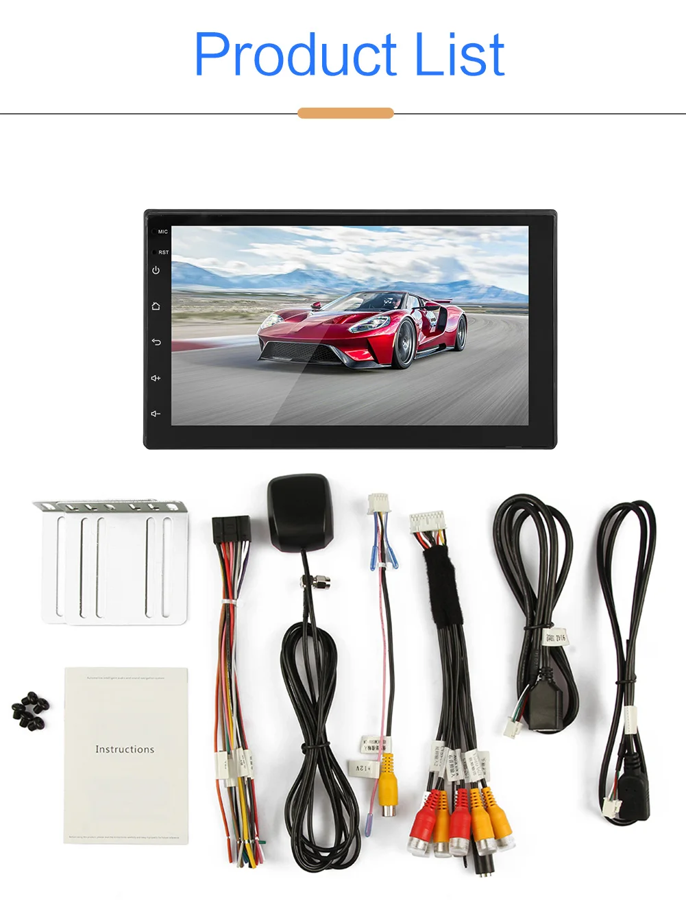 Радио 2din Автомагнитола Android мультимедийный плеер авторадио 2 Din 7 ''сенсорный экран gps wifi DVR Bluetooth FM Авто аудио стерео