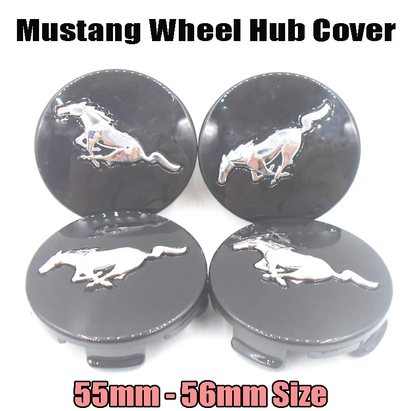 

4Pcs/lot 55mm 56mm Car Wheel Center Hub Cap Tires Rim Mustang Pony Horse Badge Emblem Cover FR3C-1A096-AC 2015-2017 Accessories