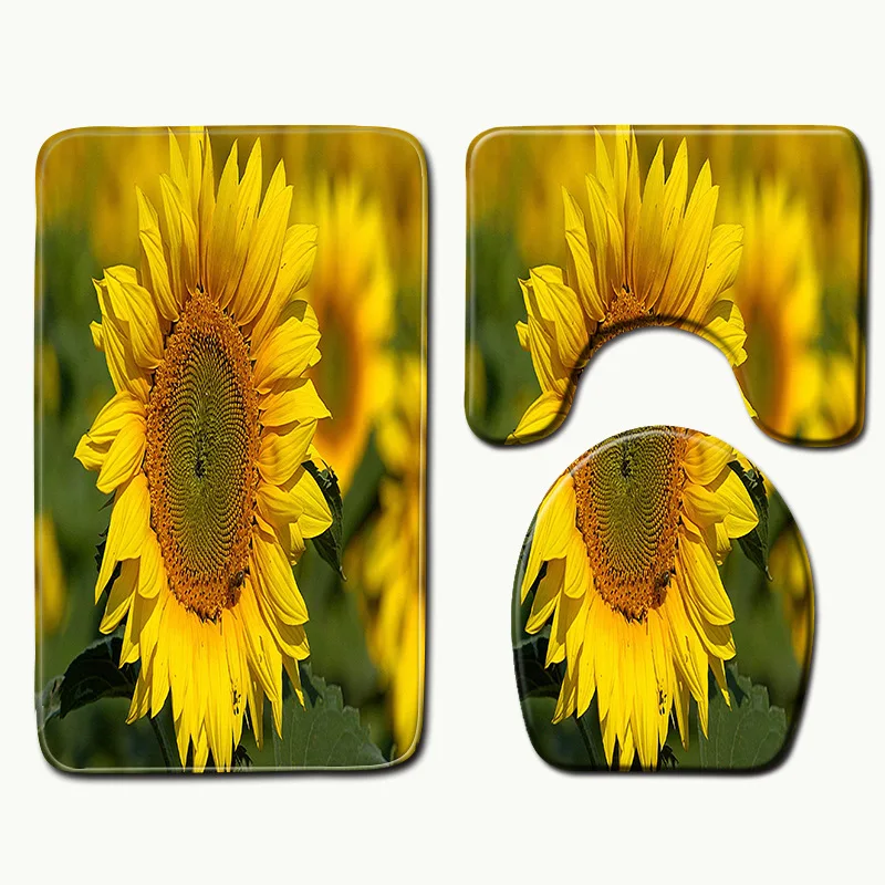 Zeegle коврик для ванной и душа с рисунком природного пейзажа крышка туалета