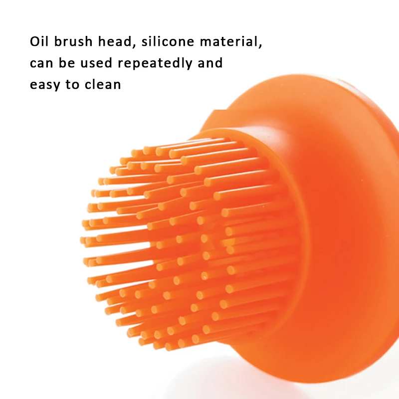 

2 Type Kitchen Basting Brush Food Grade Silicone Baking Tools Oil Pastry Cooking Brush Heat Resistant With Plastic Oil Bottle