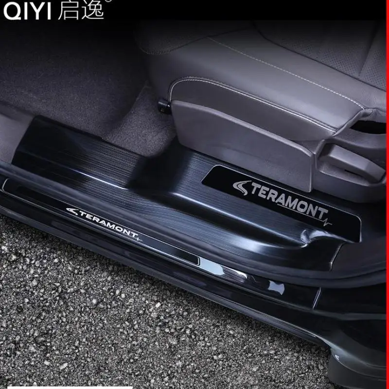 

Для Volkswagen Teramont/Atlas 2016 - 2019 Высококачественная накладка из нержавеющей стали/протектор дверного порога и заднего бампера