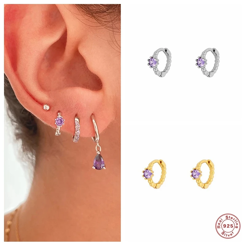 

Aide 925 стерлингового серебра 9 мм кольцо серьги круг с украшением в виде кристаллов Циркон Huggies специальное кольцо круглые петли серьги для же...