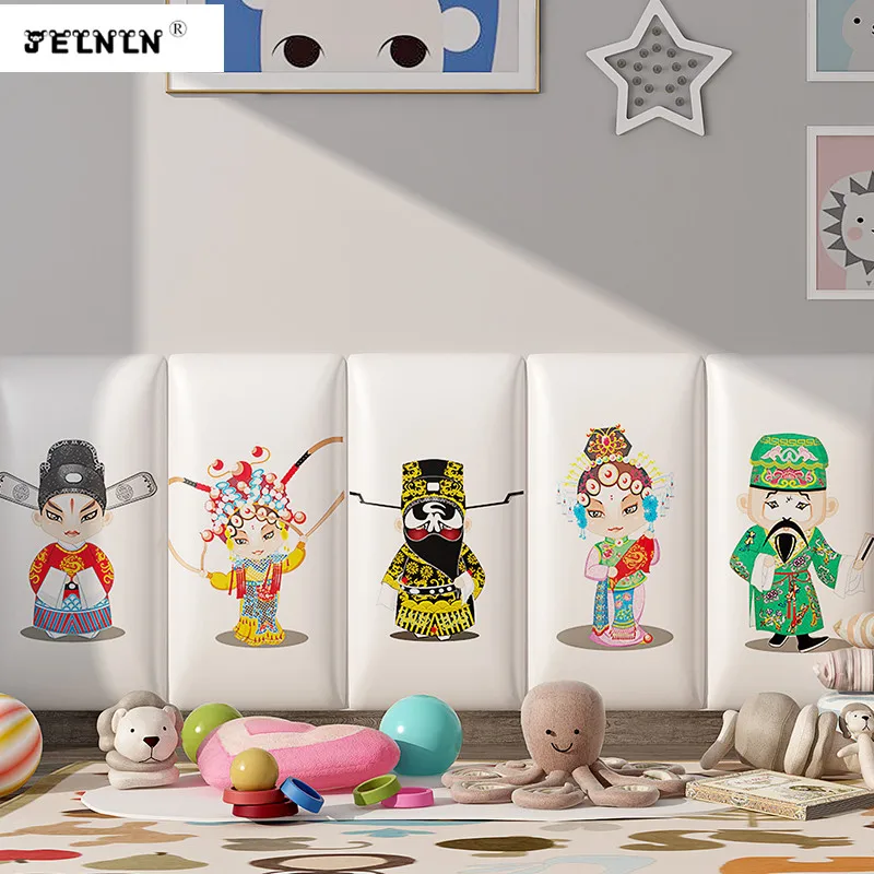 Мультяшные 3d наклейки на стену с рисунком пекинской оперы в виде спальню