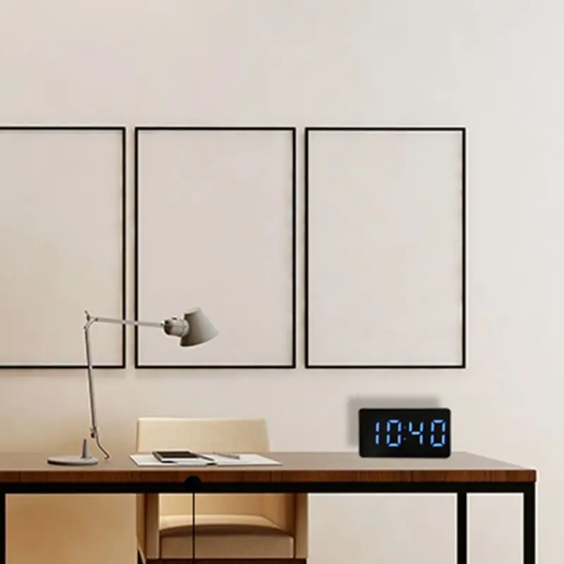 Светодиодный электронный будильник с зеркалом