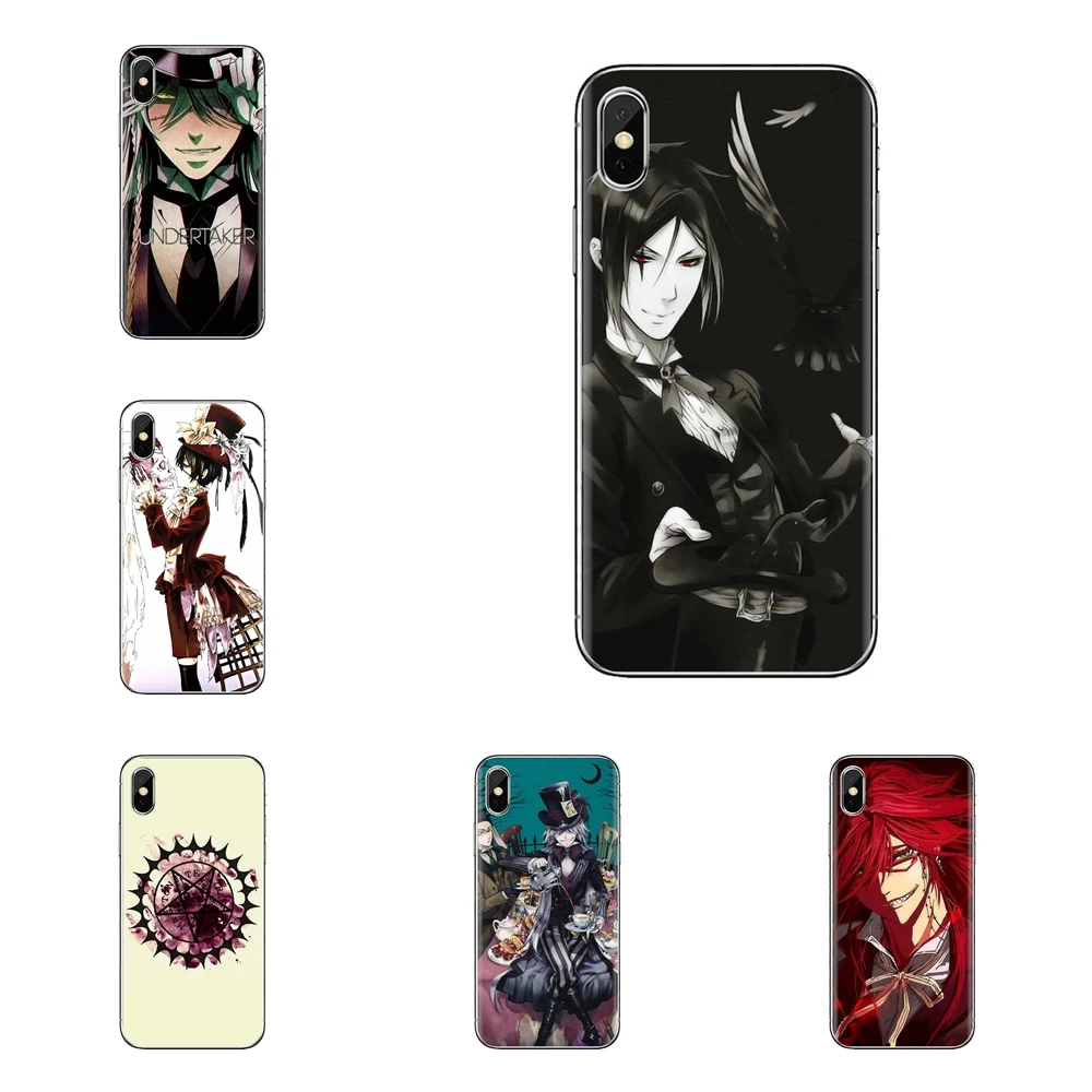 For Samsung Galaxy S3 S4 S5 Mini S6 S7 Edge S8 S9 S10 Plus Note 3 4 5 8 9 Black Butler Ciel Phantomh Sebastian TPU Silicone Case |