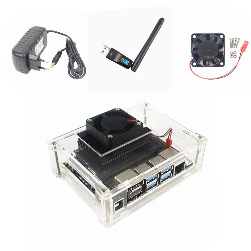 NVIDIA Jetson Nano AI Demo Board Kit Case Fan 5V 4A Bluetooth WiFi адаптер питания|Демонстрационные стенды| |