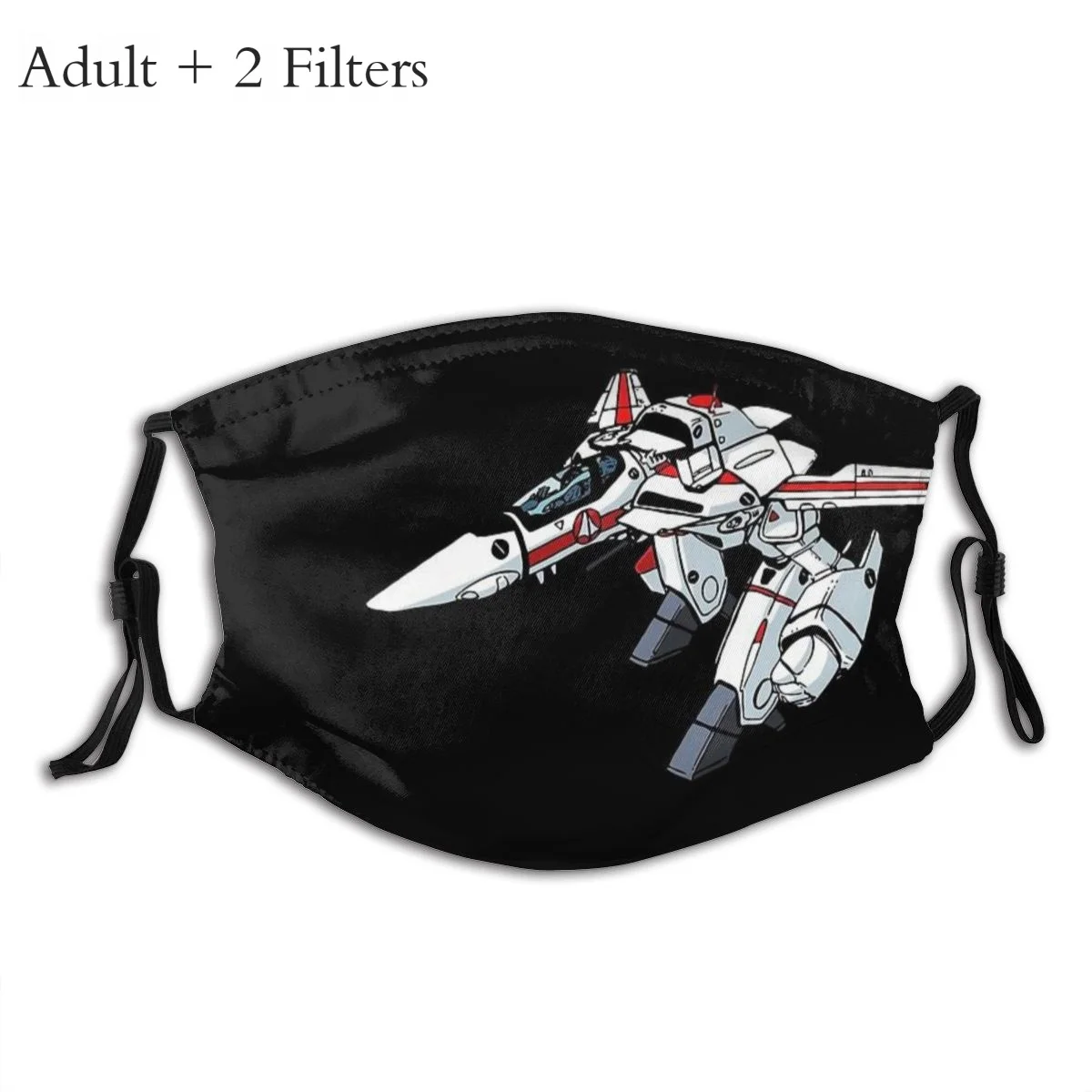 

VF1 Valkyrie Face Mask Macross UN Spacy Variable Fighters Valkyrie Zentradi Mecha Anime Reusable Masks With Filters Mouth Cover