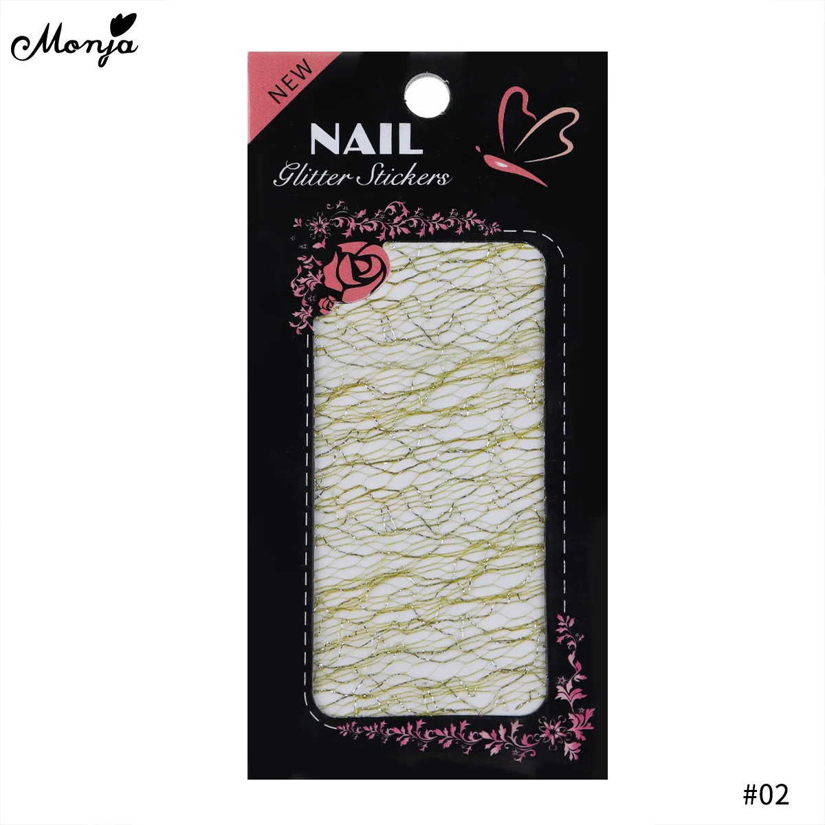 Monja Nail Art многоцветная наклейка сетка блестящая линия шелковые фольги полосы линии передачи наклейки для маникюра аксессуары украшения