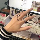 Кольцо унисекс, регулируемое в стиле ретро, панк, хип-хоп, крест, цепочка на палец, ювелирные изделия, подарок для мужчин, женщин, 2020