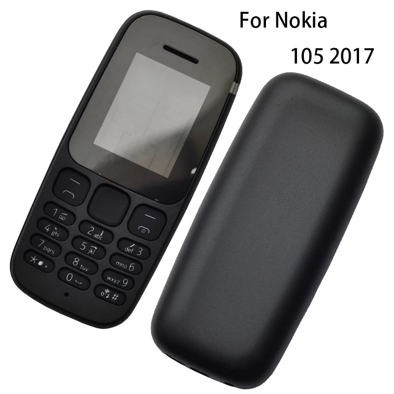 Для Nokia 105 TA-1010 пластиковый полный корпус крышка батареи+ передняя рамка+ английская клавиатура+ логотип