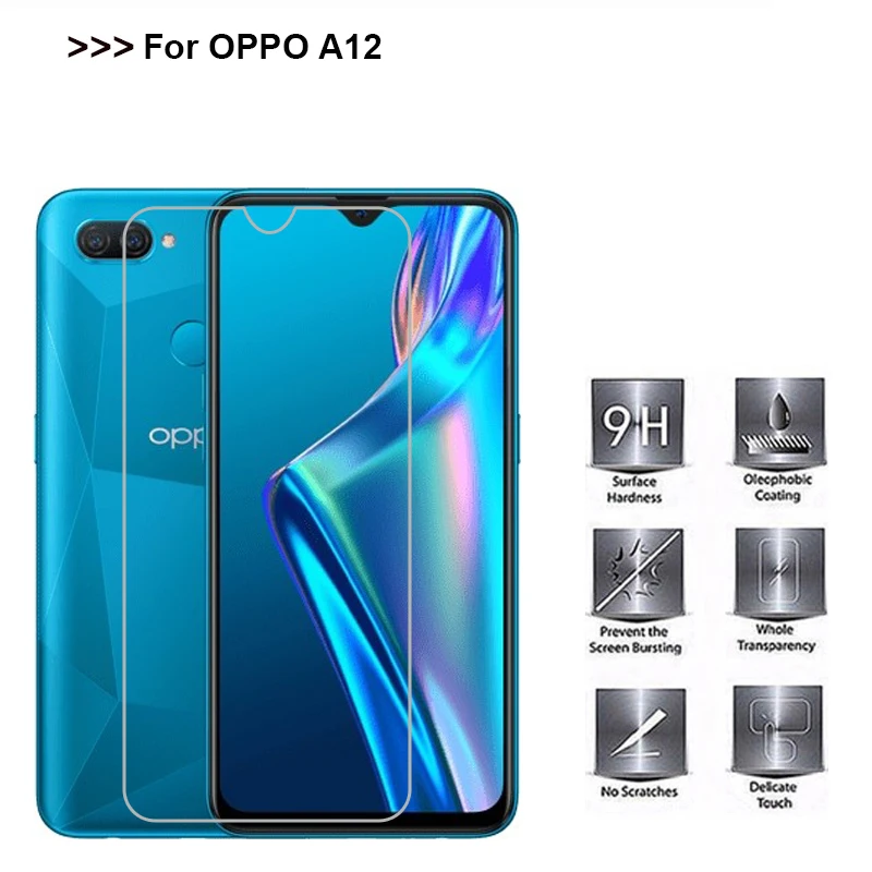 Закаленное стекло для OPPO A12 защитное прозрачная Защита экрана защиты A 12 Pelicula de vidro