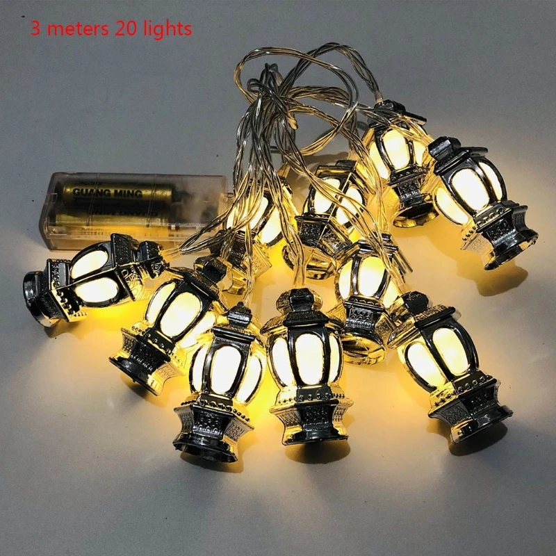 

1.65m 10 Lights Stereo lamp LED Eid Mubarak Decorative String Lights Ramadan Kareem Decoration Accessories Muslim Islam Party
