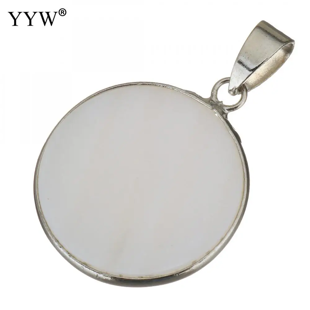 Лучшее качество естественный белый в форме раковин моллюсков Подвески плоские