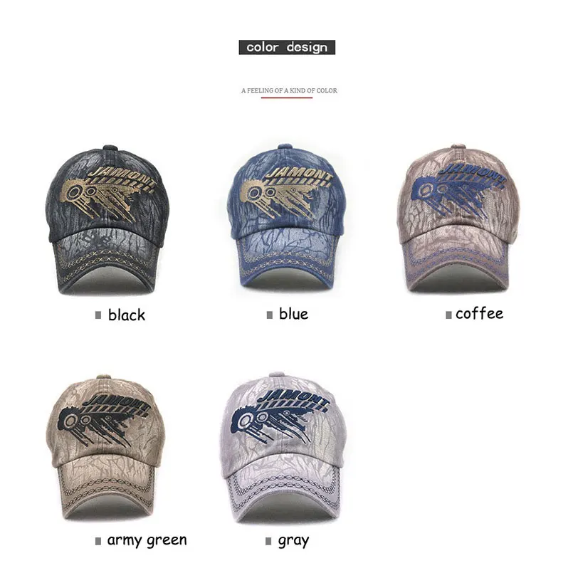 Бейсбольная Кепка Snapback из 100% хлопка с эффектом потертости вышивкой для мужчин