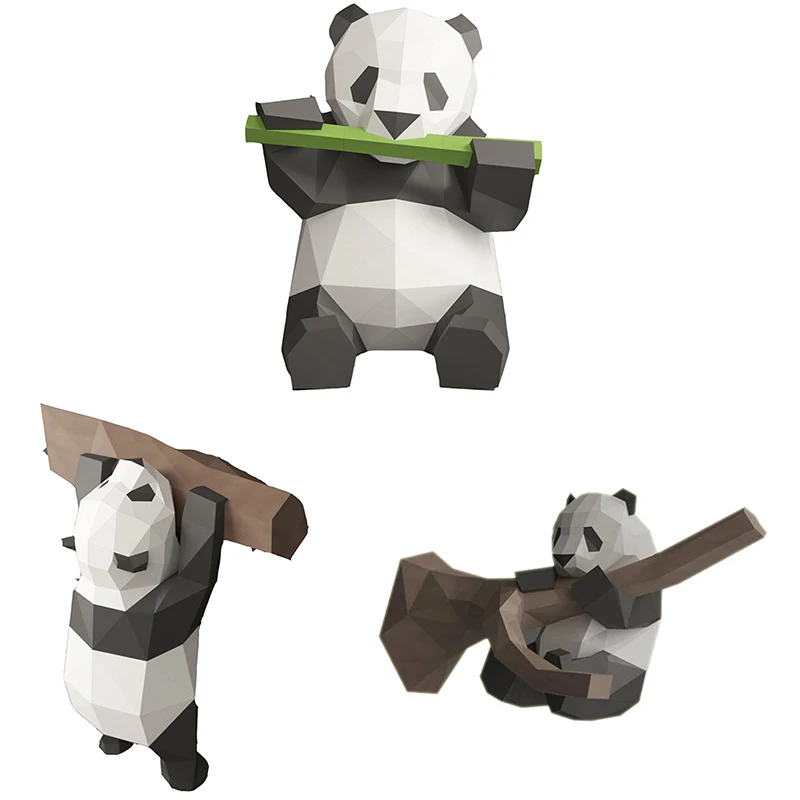 

Paper Panda Model Toys 3D DIY Material Manual Party Show Props Lovely Tide Decorate Panda Image Gift C