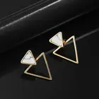Новые модные круглые треугольные металлические Висячие серьги для женщин геометрические корейские золотые серьги для свадьбы 2020 серьги ювелирные изделия Лидер продаж