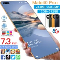 global version mate40 pro global version smartphone 7 3 inch hd screen deca core 6000mah dual sim card 12gb 512gb mobile phone