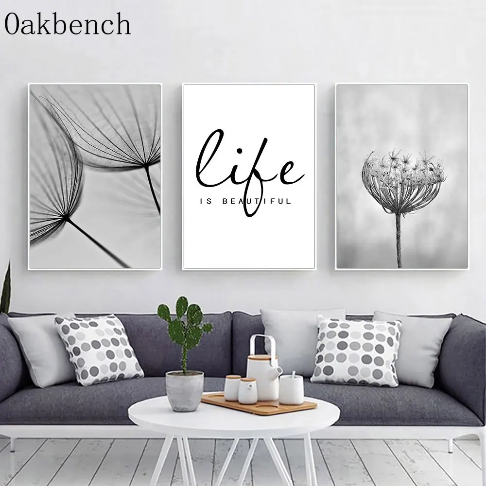 Скандинавский плакат с цитатами плакаты и принты черно-белый холст искусство